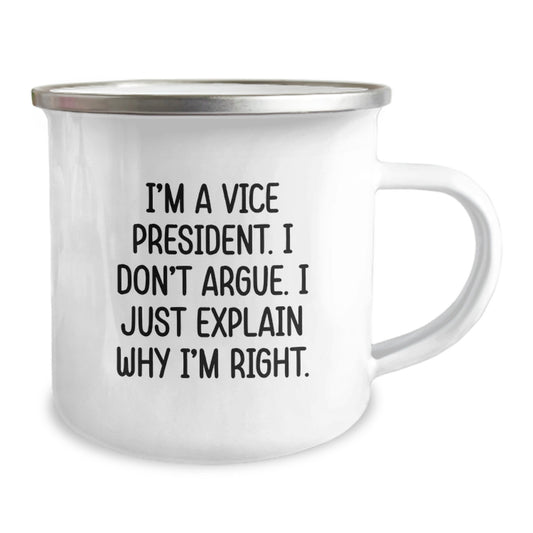 Funny Vice President Gifts for Men - Camping Mug from Friends - Graduation Unique Gifts for Vice President - Image 2