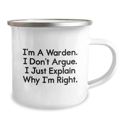 Funny Warden Camping Mug Gifts for Birthday, Inspirational Warden Warden Friends and Family, Unique Camping Mug Quotes - Image 2