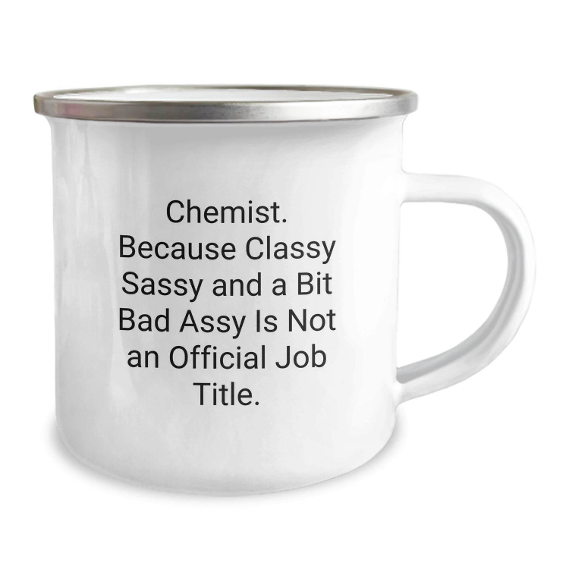 Chemist Keepsake Camping Mug for Him Birthday Gift with Enamel Finish - Image 2
