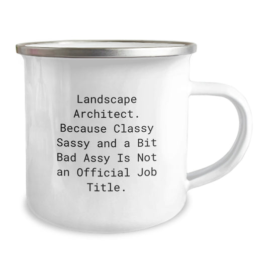 Funny Landscape Architect Gifts - Camping Mug for Mom, Gifts from Friends, Inspirational Quote about Classy Sassy and a Bit Fearlessy, Unique Mother's Day Presents for Landscape Architect Women - Image 2