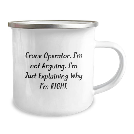 Funny Crane Operator Gifts for Men - Crane Operator Camping Mug, Gifts from Friends to Crane Operator, Unique Graduation Gifts for Crane Operator - Image 2