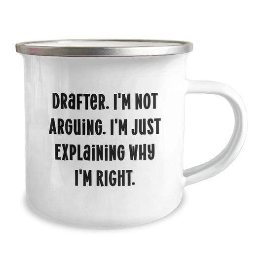 Drafter Gifts for Mom Funny Camping Mug - Explaining Why I'm Right - Image 2