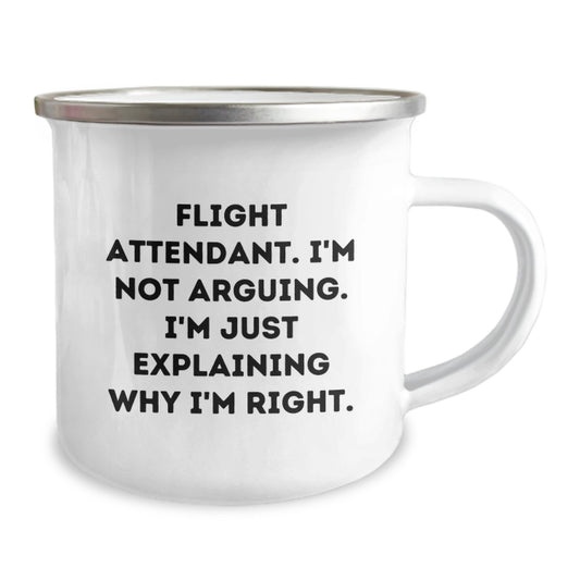 Gifts from Men to Flight Attendants, Funny Flight Attendant Camping Mug, Mother's Day Unique Gifts for Flight Attendants - Image 2