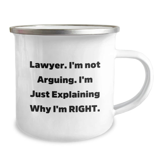 Funny Lawyer Gifts from Family for Graduation Unique Presents for Lawyer Friends with Camping Mug I'm Not Arguing I'm Just Explaining Why I'm Right - Image 2