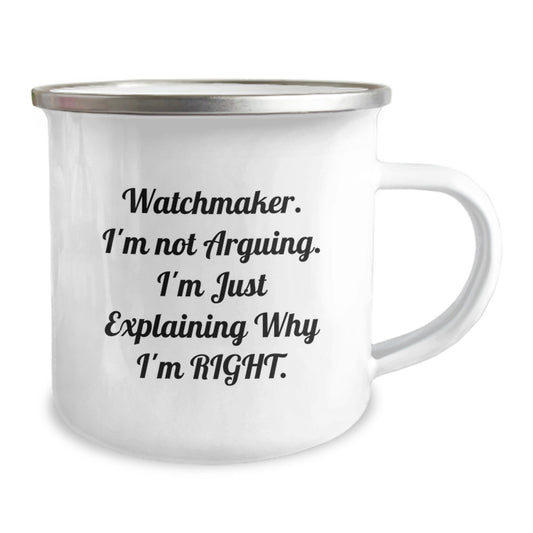 Funny Watchmaker Gifts, Valentine's Unique Gifts for Watchmaker, Camping Mug from Watchmaker Lover - Image 2
