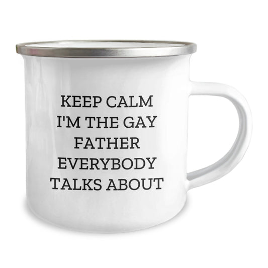 Funny Funny Father Camping Mug Keep Calm Father Gifts for Men Birthday Unique - Image 2