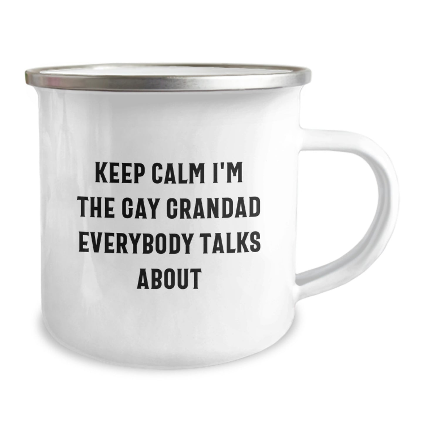 Funny Grandad Gifts - Keep Calm I'm The Gay Grandad Everybody Talks About Camping Mug for Grandad Men on Mother's Day Unique Gifts from Family - Image 2