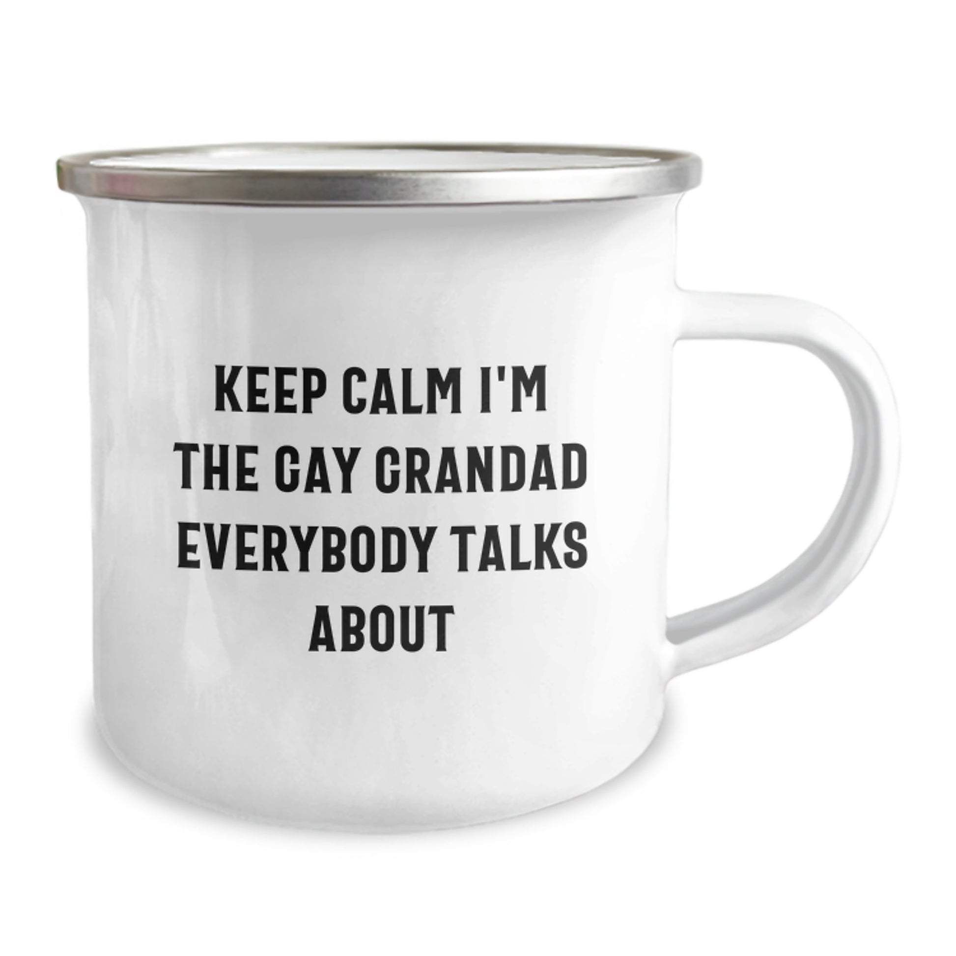 Funny Grandad Gifts - Keep Calm I'm The Gay Grandad Everybody Talks About Camping Mug for Grandad Men on Mother's Day Unique Gifts from Family - Image 2
