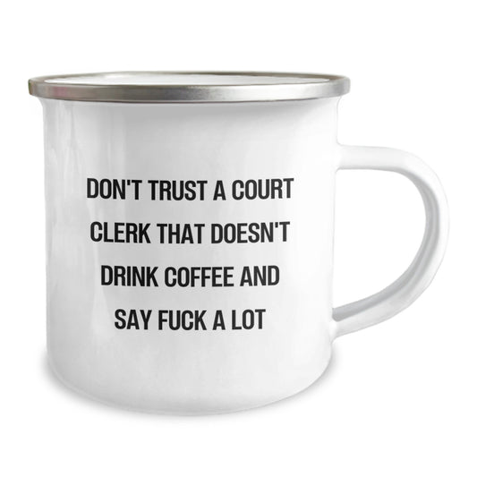 Funny Court Clerk Gifts from Men Valentine's Unique Camping Mug - Court Clerk Coffee Lovers - Image 2