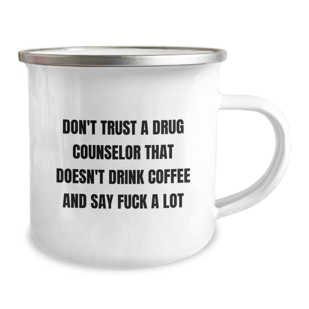 Bold Coffee-Sipping Drug Counselor Camping Mug Birthday Gift for Friends - Image 2