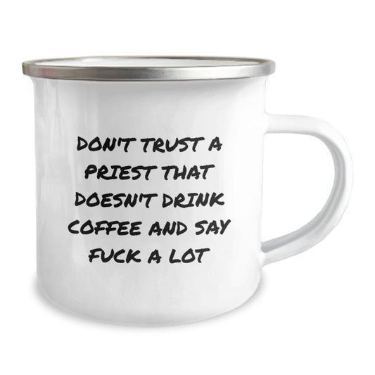 Funny Priest Gifts for Men, Unique Camping Mugs for Mother's Day, Say 'F--k A Lot' Quote - Image 2