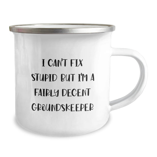Funny groundskeeper Gifts from Men for groundskeeper at Graduation Unique Gifts for groundskeeper Camping Mug - Image 2