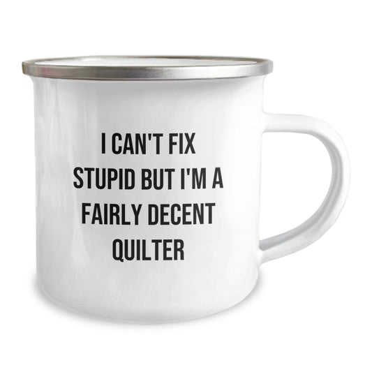Funny Quilter Gifts for Men, Unique Quilter Camping Mug, Graduation Unique Gifts from Friends to Quilter - Image 2