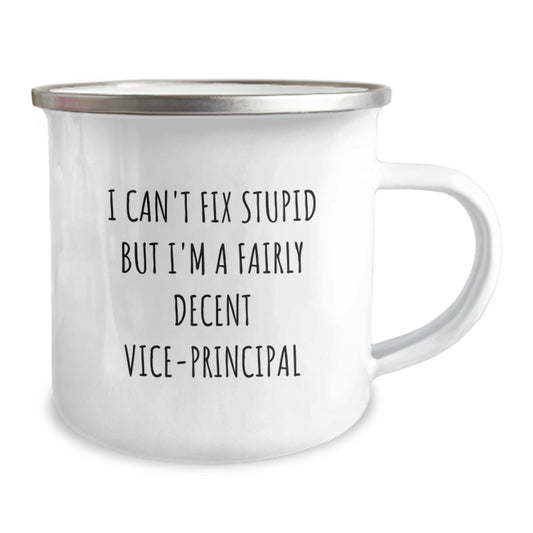 Funny Vice-principal Gifts, Birthday Unique Presents for Vice-principal, I'm A Fairly Decent Vice-principal Camping Mug - Image 2