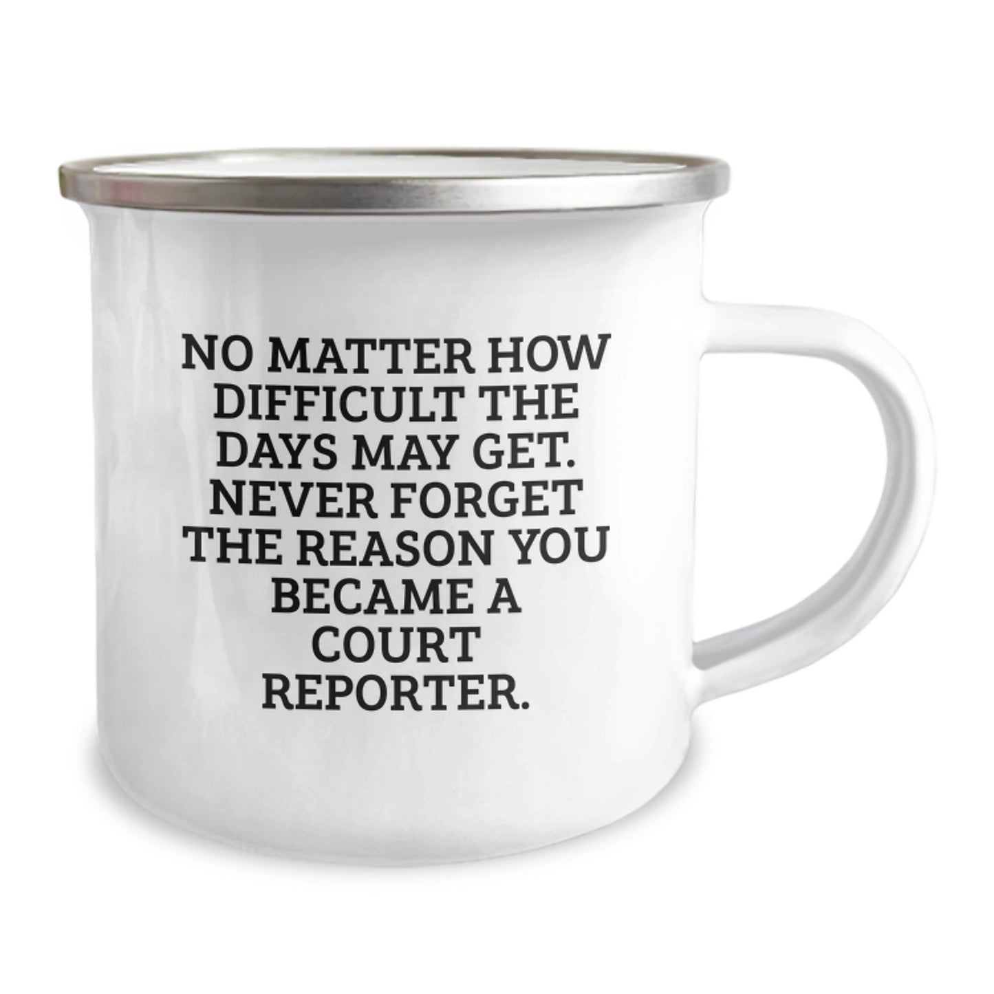 Funny Court Reporter Graduation Gifts from Friends, Unique Court Reporter Camping Mug, Never Forget - Image 2