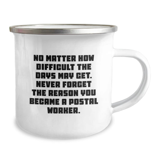 Funny Inspirational Gifts for Postal Workers - Unique Camping Mugs for Men and Women from Friends and Family - Never Forget Why You Became a Postal Worker - Image 2