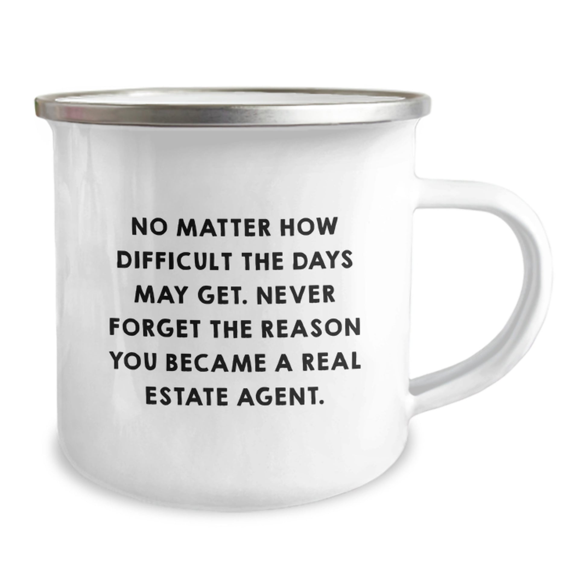 Gifts from Family and Friends for Real Estate Agent Graduation Unique Gifts - Funny Inspirational Quote - Real Estate Agent Gifts for Men Women - 12 oz Stainless Steel Camping Mug - Image 2