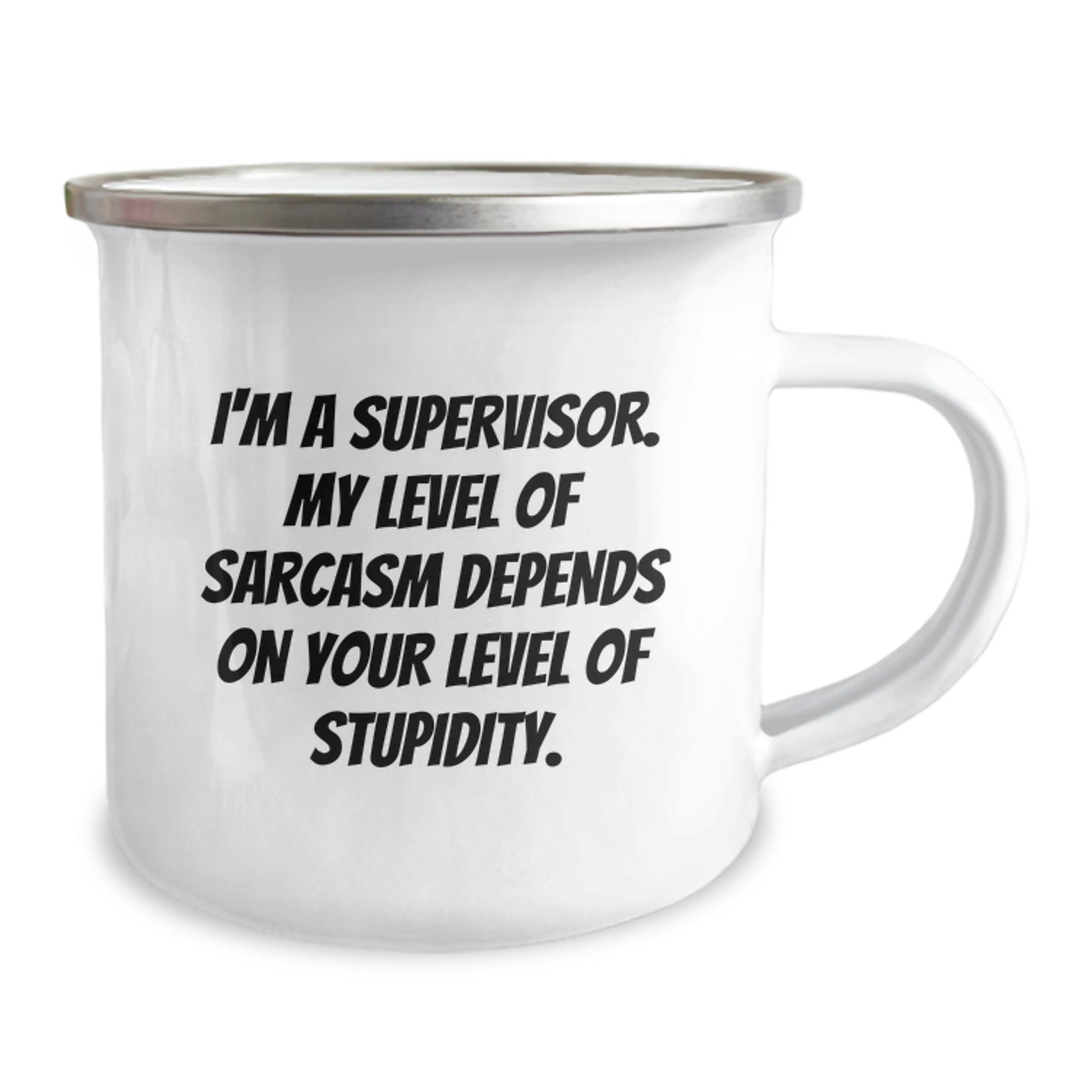 Funny Supervisor Gifts from Friends for Graduation Unique Supervisor Camping Mug with Sarcasm Quote - Image 2