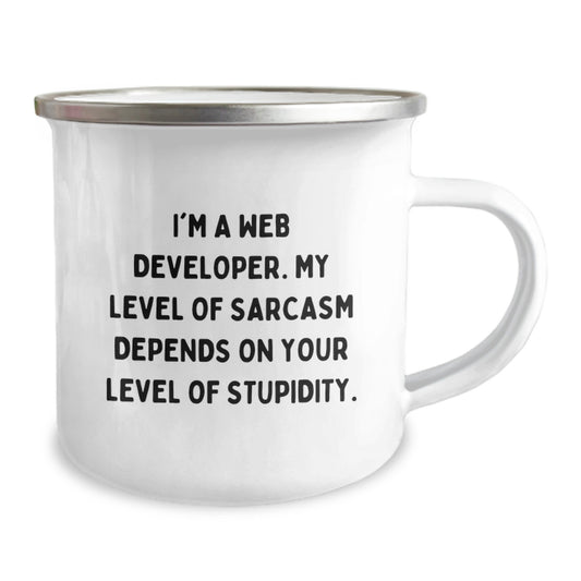 Web Developer Funny Sarcasm Camping Mug Gifts from Friends for Graduation Unique - Image 2