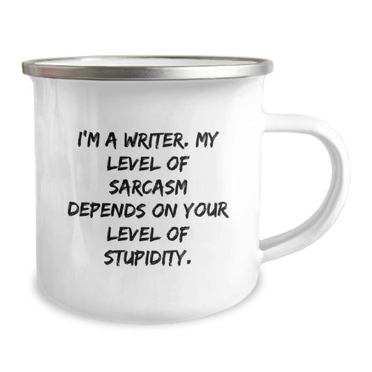 Funny Writer Graduation Gifts from Friends for Writers, Camping Mugs, I'm a Writer Sarcasm - Image 2