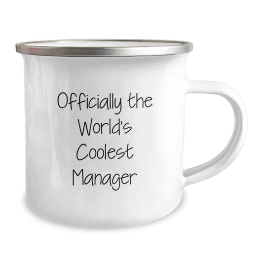 Funny Manager Gifts - Officially The World's Coolest Manager Camping Mug, Perfect for Valentine's Unique Gifts from Men, Women, Friends, Coworkers, Family - Image 2