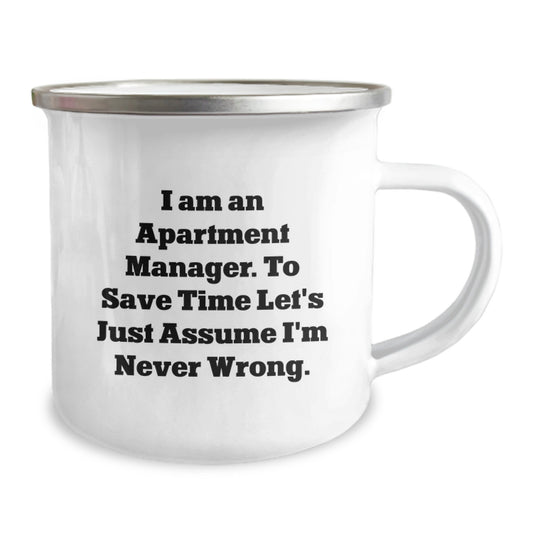 Funny Apartment Manager Camping Mug Gifts from Family to Apartment Manager at Graduation Unique Gifts - Image 2
