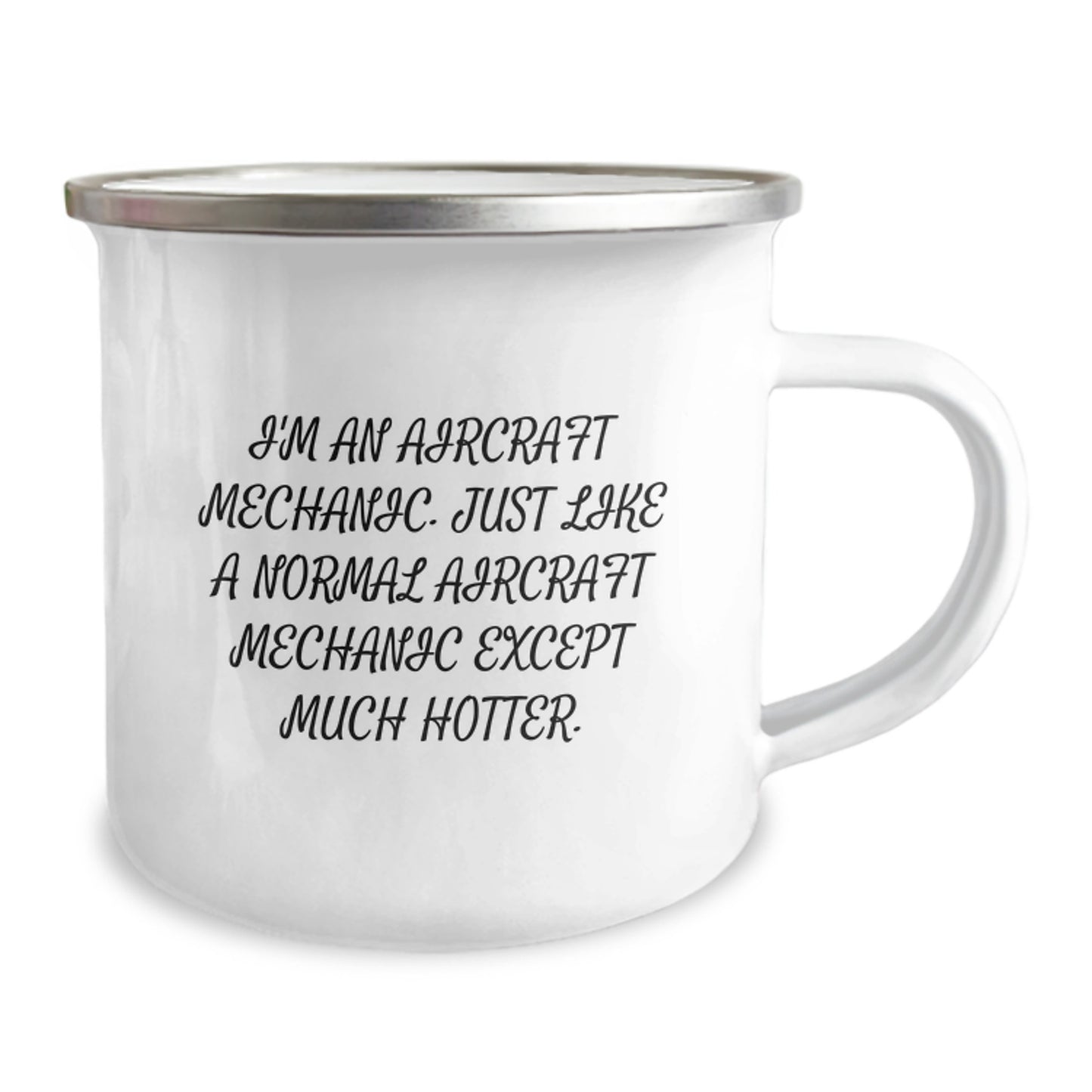 Teen Aircraft Mechanic Memento Camping Mug Birthday Hotter Gift - Image 2
