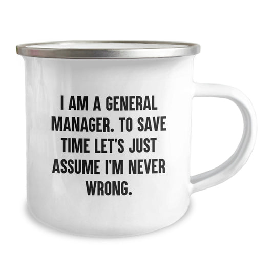 Funny General Manager Birthday Unique Gifts from Friends, General Manager Camping Mug with Inspirational Quote, Unique General Manager Unique Gifts for General Manager - Image 2