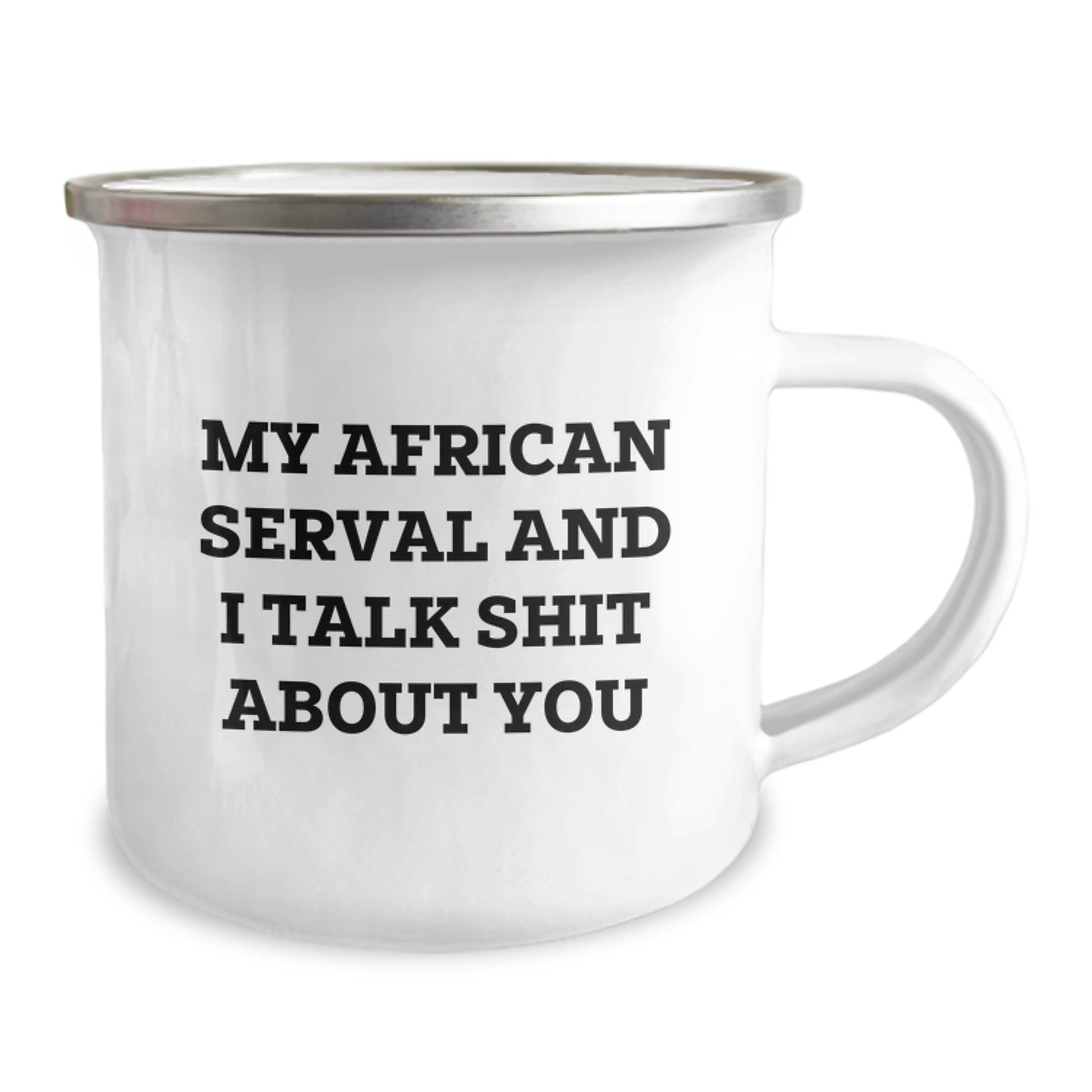 Birthday Gift African Serval Cat Camping Mug for Her Present - Image 2