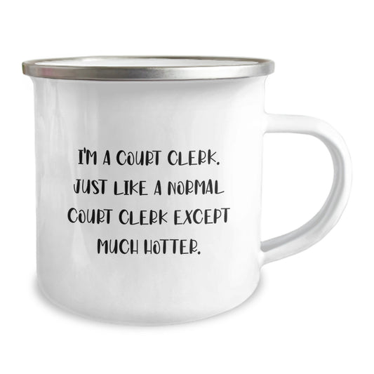 Court Clerk Humor Funny Camping Mug Gifts from Women to Court Clerk on Mother's Day - Image 2