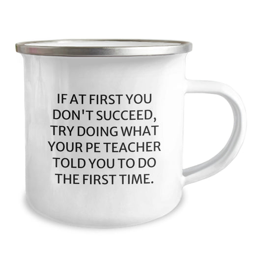 Funny PE Teacher Gifts from Friends for Graduation Unique Camping Mugs with Inspirational Quote - Image 2