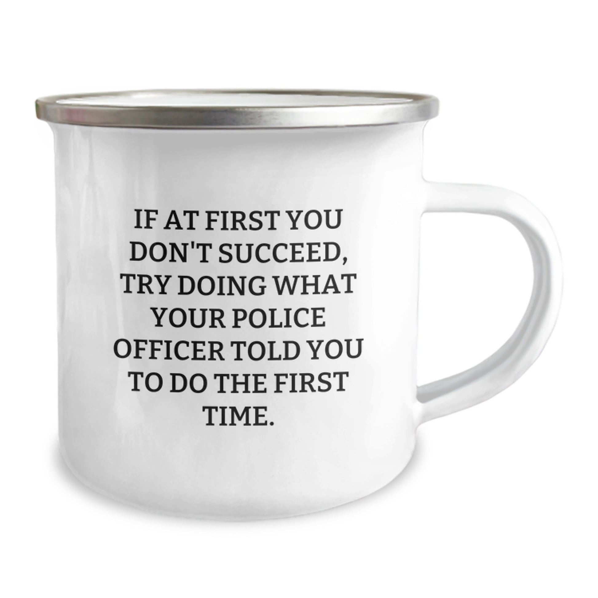 Funny Police Officer Gifts for Men, Camping Mug with Inspirational Quote for Police Officer Graduation Unique Gifts from Family - Image 2