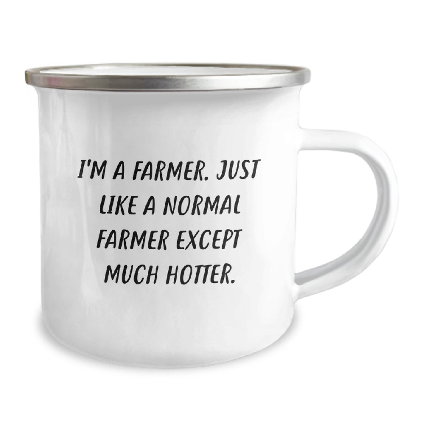 For Him Farmer Camping Mug Birthday Gift – I'm A Farmer. Much Hotter. - Image 2