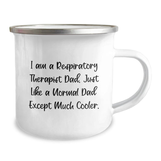 Funny Respiratory Therapist Gifts - Inspirational Quote for Dad Men Birthday Camping Mug from Family - Image 2
