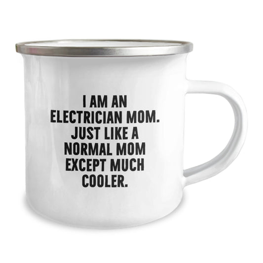 Electrician Mom Gifts for Graduation Unique Camping Mugs from Family Friends - 'I Am An Electrician Mom...' - Image 2