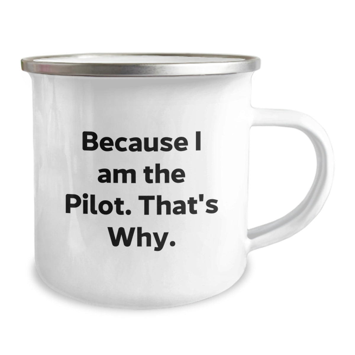 Pilot Gifts from Men, Funny Camping Mug for Birthday Unique Gifts, Because I Am The Pilot That's Why - Image 2