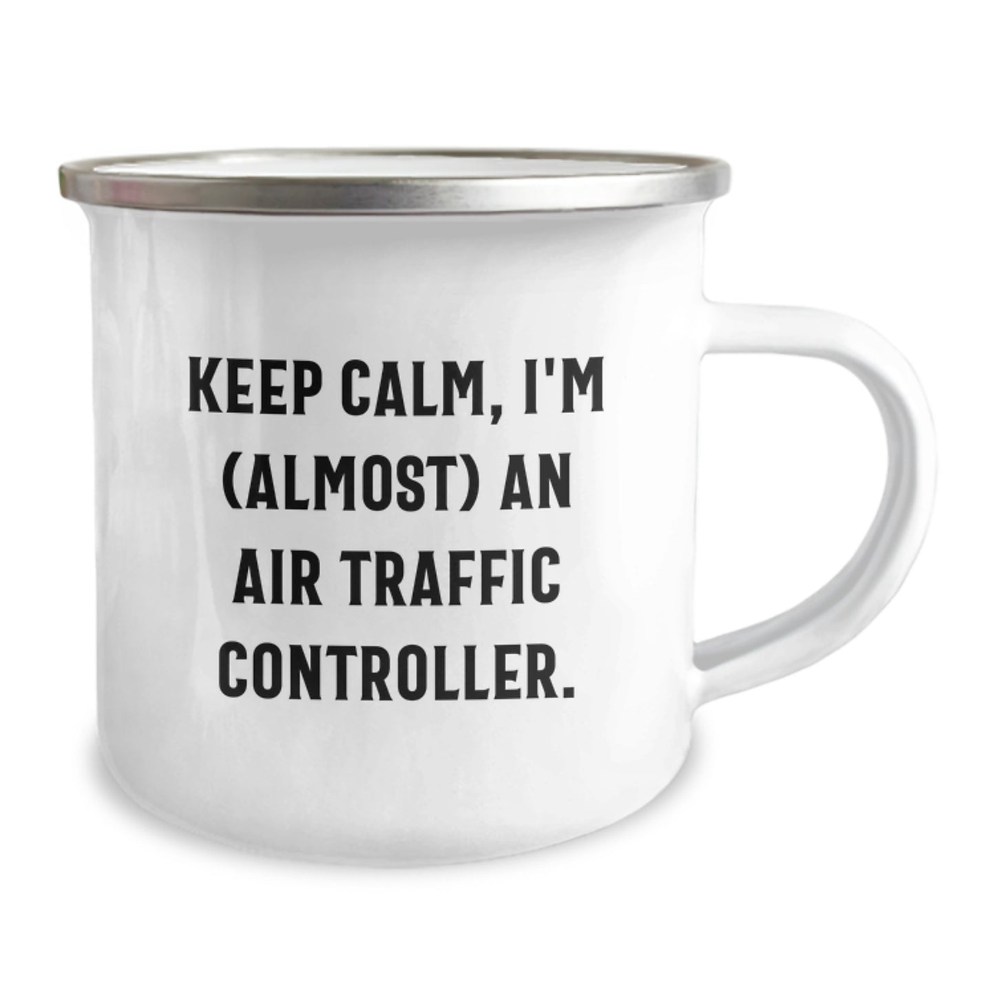 Air Traffic Controller Gifts from Friends - Funny Camping Mug for Graduation Unique Gifts - 'Keep Calm, I'm (almost) An Air Traffic Controller. - Image 2