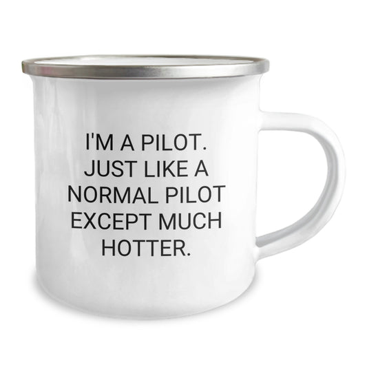 Funny Pilot Gifts for Him - Men's Camping Mug with I'm A Pilot quote, Unique Graduation Unique Gifts for Pilot Friends from Family - Image 2