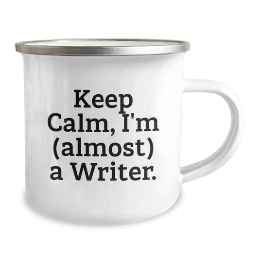 Funny Writer Gifts for Men, Women, and Friends - Keep Calm, I'm (almost) A Writer. Birthday Unique Gifts from Coworkers, Family - Image 2