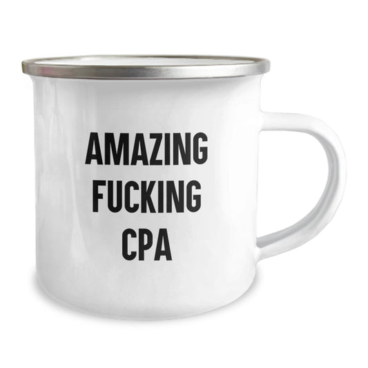 Funny CPA Gifts for Him, Great Camping Mug with Inspirational Quote, Unique Graduation Gifts from Friends to Men, 12 oz Stainless Steel - Image 2