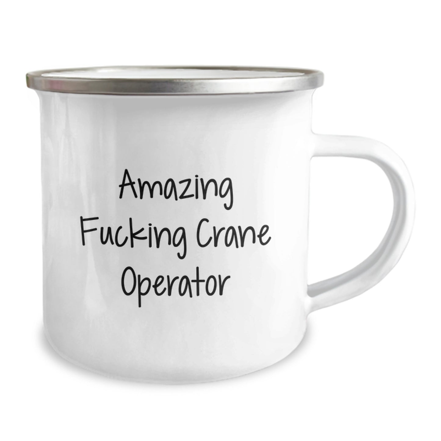 Funny Crane Operator Gifts for Birthday Unique Presents from Men to Family Members - Amazing F--king Crane Operator Camping Mug - Image 2