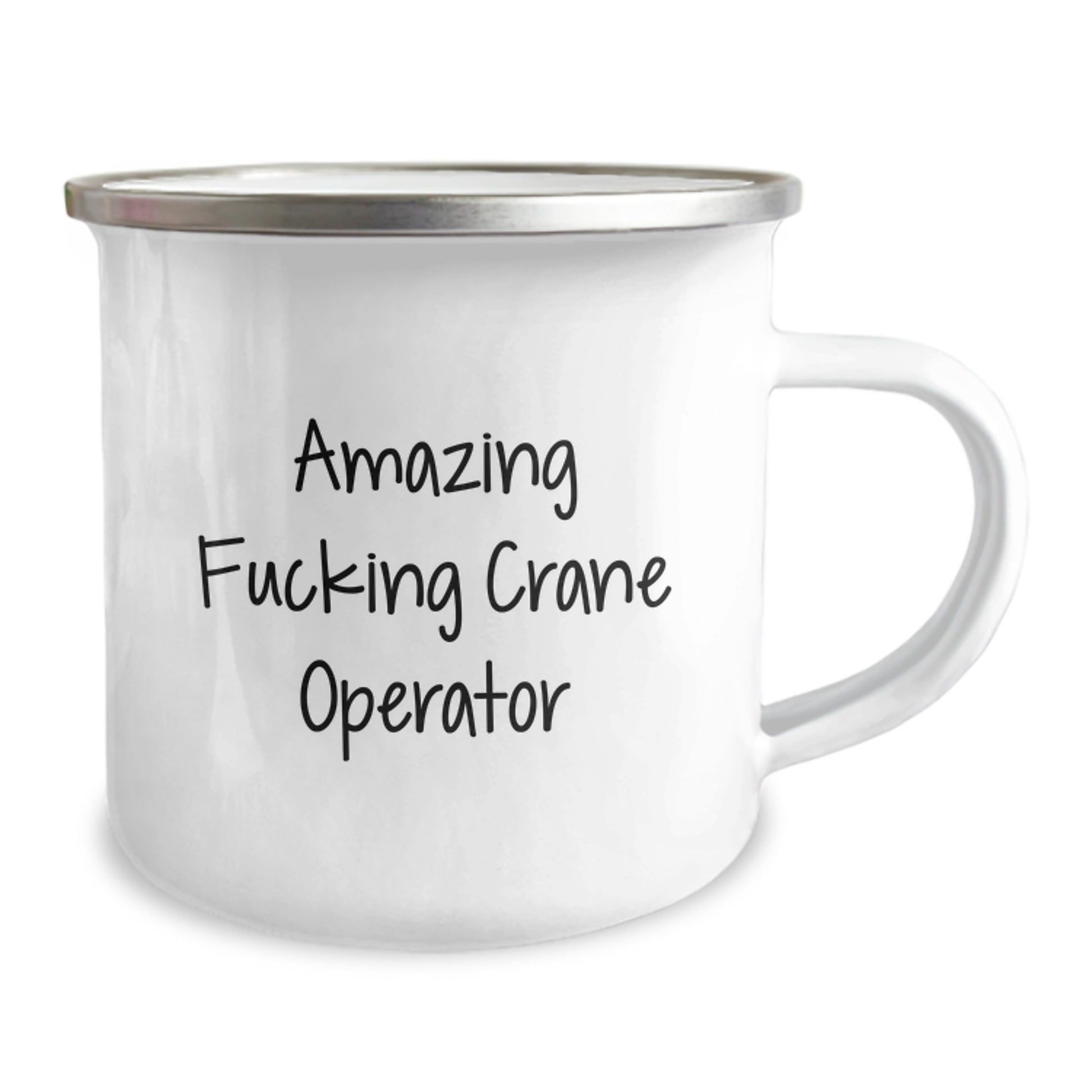 Funny Crane Operator Gifts for Birthday Unique Presents from Men to Family Members - Amazing F--king Crane Operator Camping Mug - Image 2