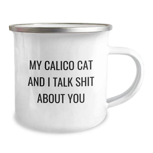 Funny Calico Cat Gifts for Calico Cat Lovers Funny Camping Mug for Graduation Unique Gifts from Family to Friends - Image 2