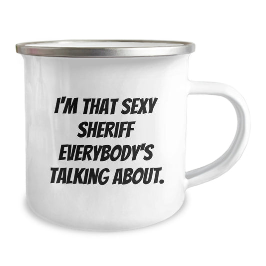 Sexy Sheriff Camping Mug, Funny Sheriff Gifts from Men, Unique Valentine's Unique Gifts for Sheriff - Image 2