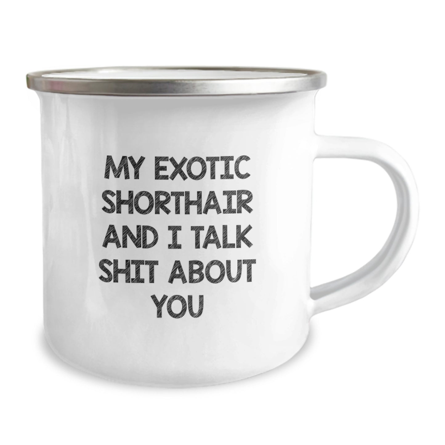Exotic Shorthair Cat Lover's Funny Camping Mug Gifts from Mom for Mother's Day - Image 2