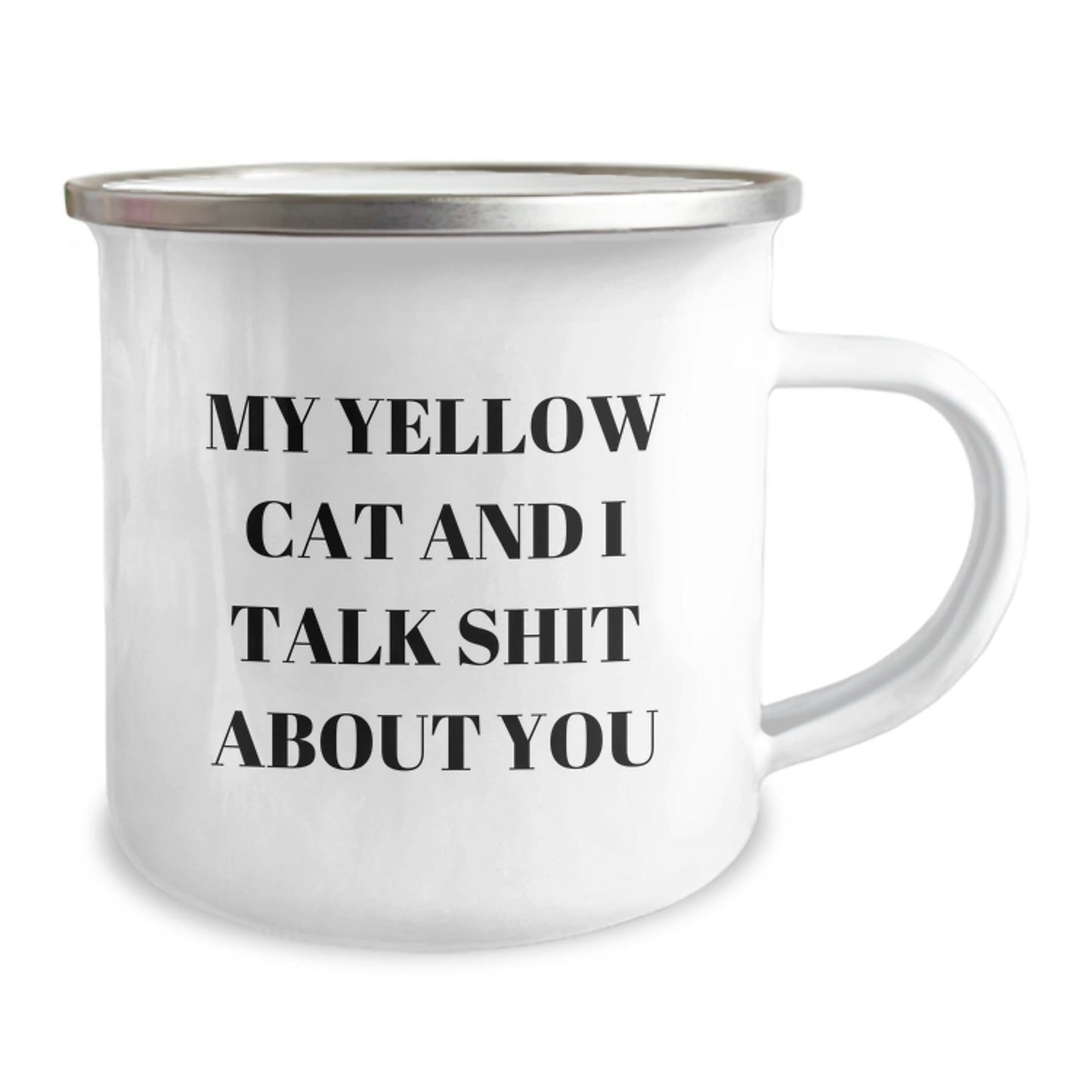 Yellow Cat Camping Mug Funny Quote Gifts from Men to Dad on Father's Day - Image 2