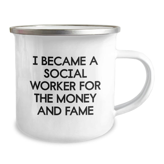 Social Worker Humor Funny Quote Camping Mug Gifts for Men Women Family Friends Coworkers Birthday Unique Presents - Image 2