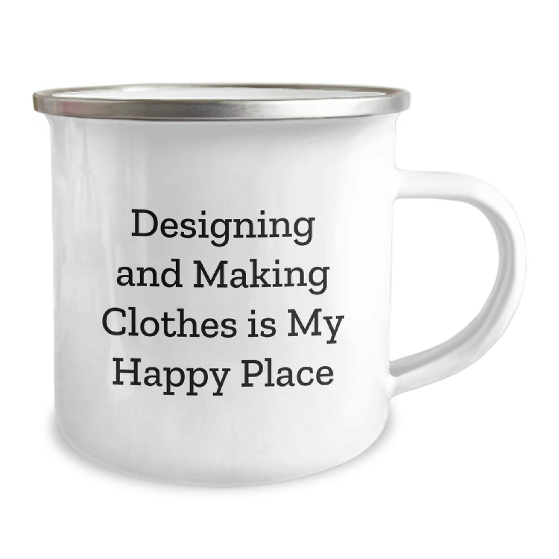 For Him Birthday Gift Camping Mug Designing Making Clothes Happy Place - Image 2