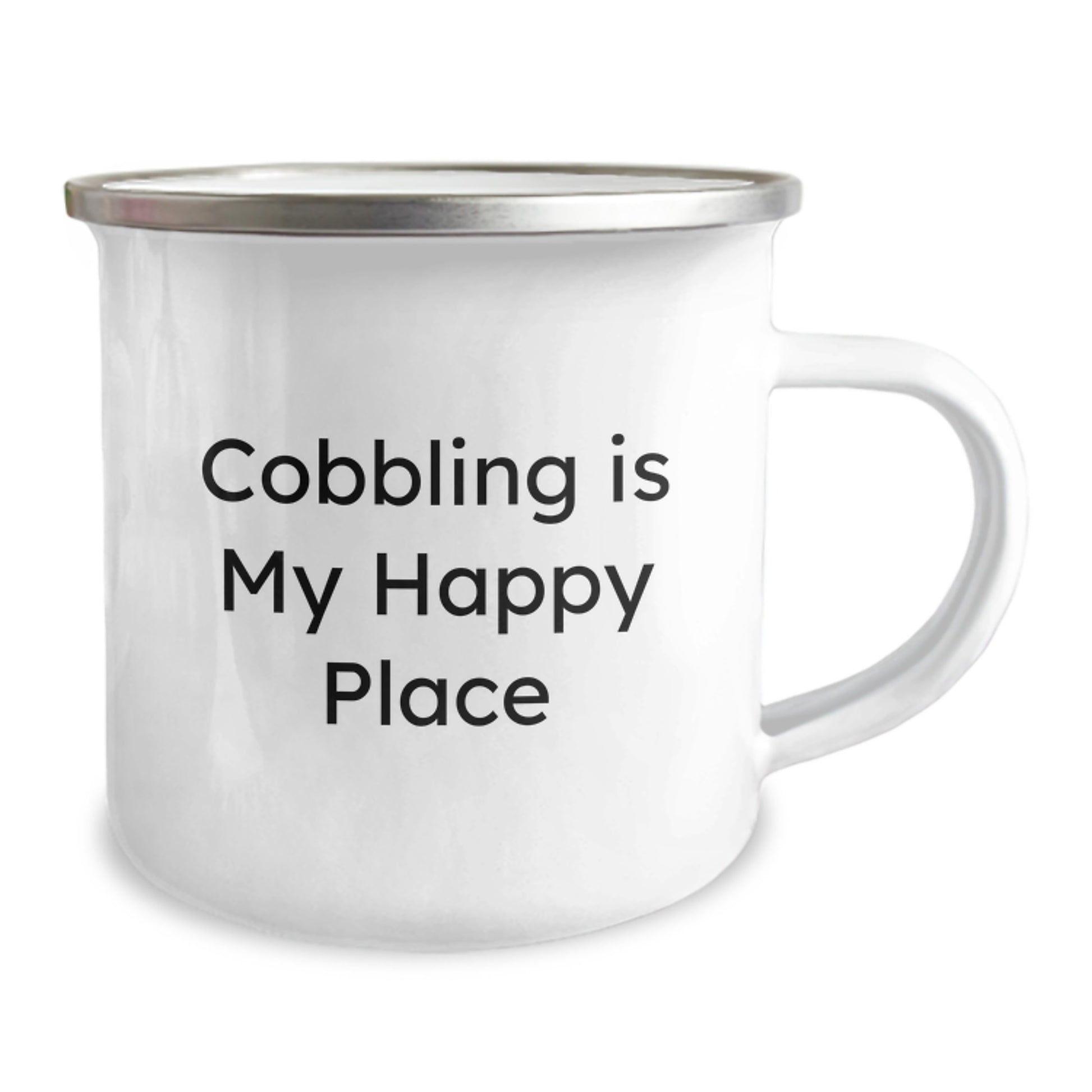 Cobbling Enthusiasts Gifts from Men, Women, Family to Friends for Graduation Unique Gifts - Camping Mug with Cobbling Is My Happy Place Quote - Image 2