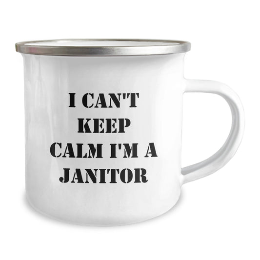 Funny Janitor Gifts, I'm A Janitor Camping Mug for Birthday, Janitor Enthusiast, Funny Mugs from Friends - Image 2